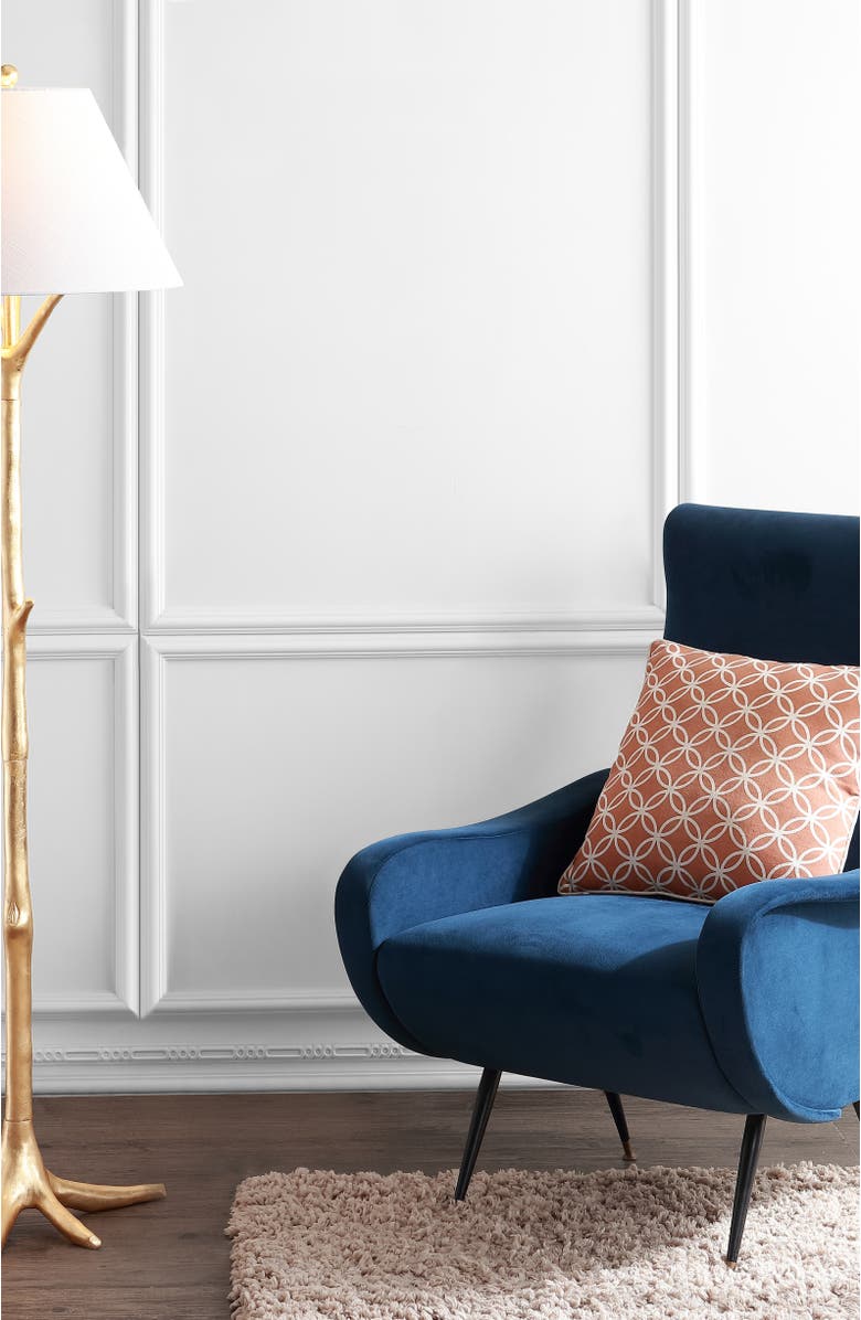 JONATHAN Y Arbor 63.5" Faux Bois Resin LED Floor Lamp, Gold Leaf, Alternate, color, Gold Leaf