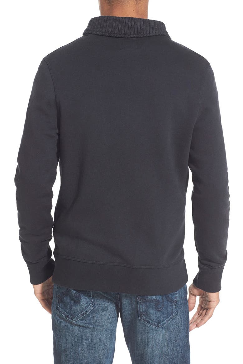 'Shiloh' Shawl Collar Pullover Sweater, Alternate, color, BLACK