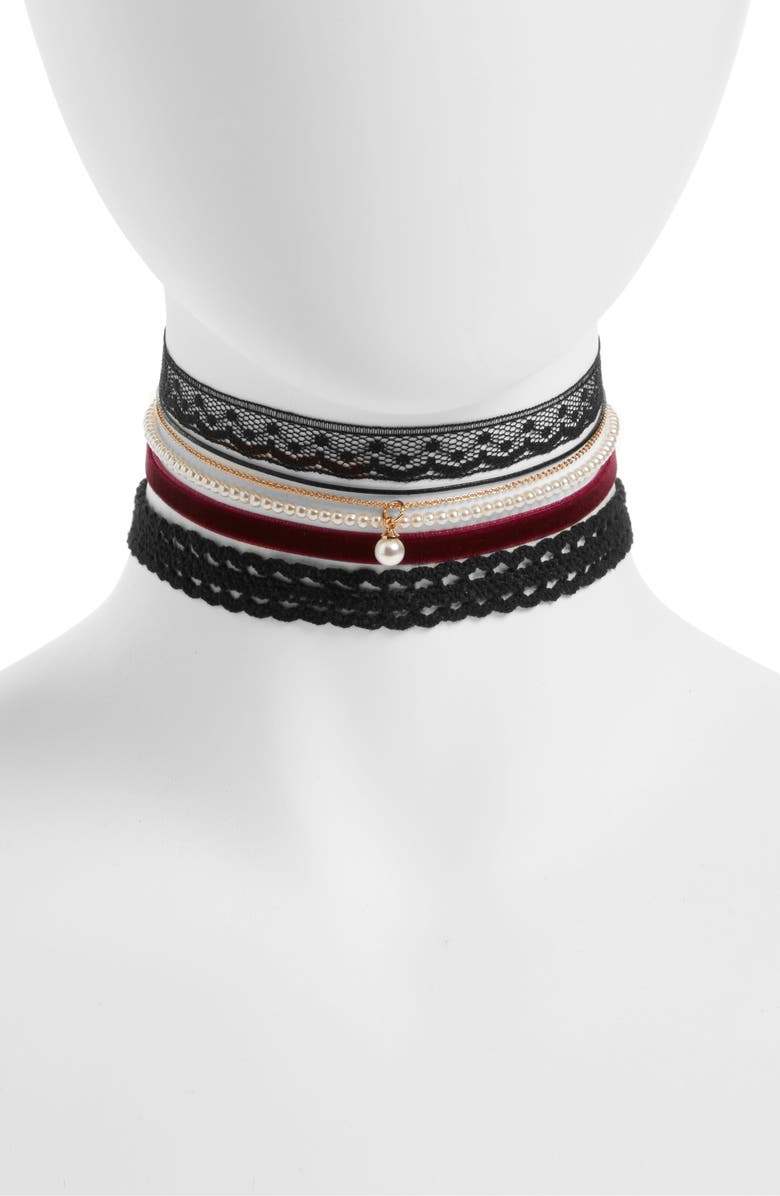 BP. 5-Pack Choker Necklaces, Main, color, 