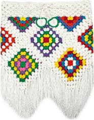 NESSI BYRD Kids' Colorful Shapes Hand-Crochet Skirt-Cover Up