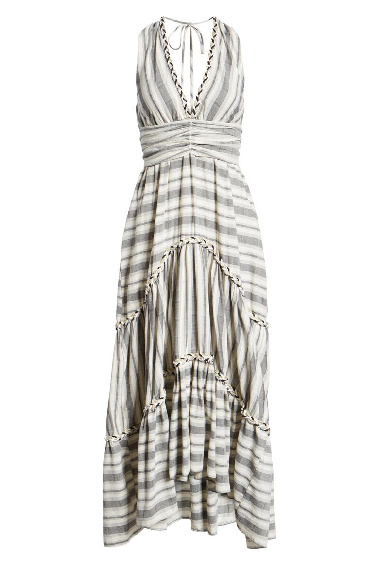 Sandrine Maxi Dress, Alternate, color, GREY STRIPE