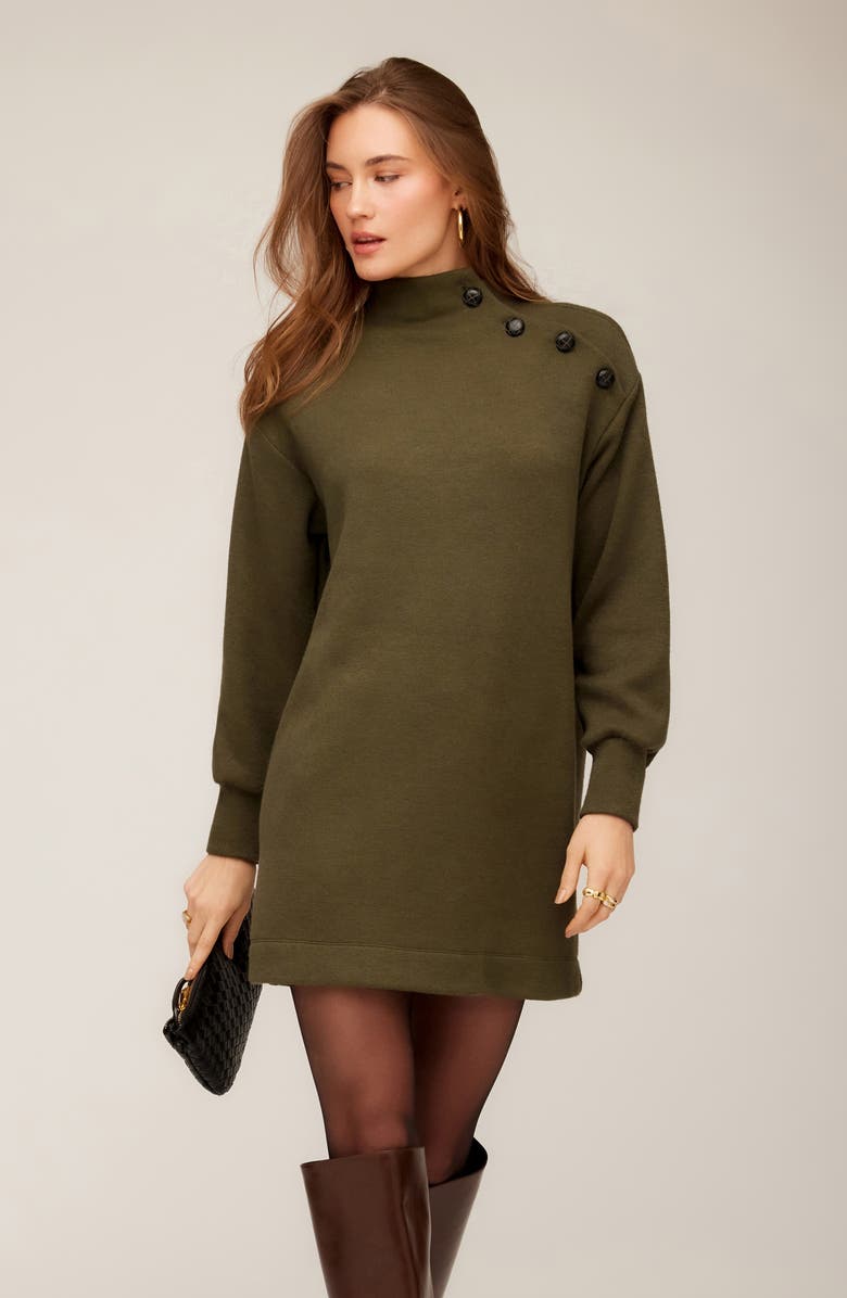 FIFTEEN TWENTY Brenna Mock Neck Long Sleeve Knit Dress, Alternate, color, 