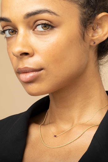 14K Gold Fresco Baguette Pendant Necklace