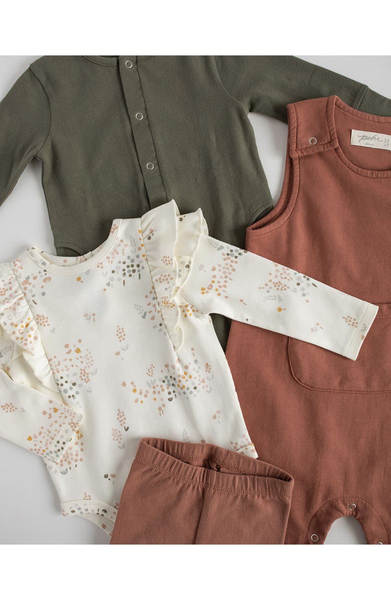 Pehr Essentials Organic Cotton Romper, Alternate, color, Olive