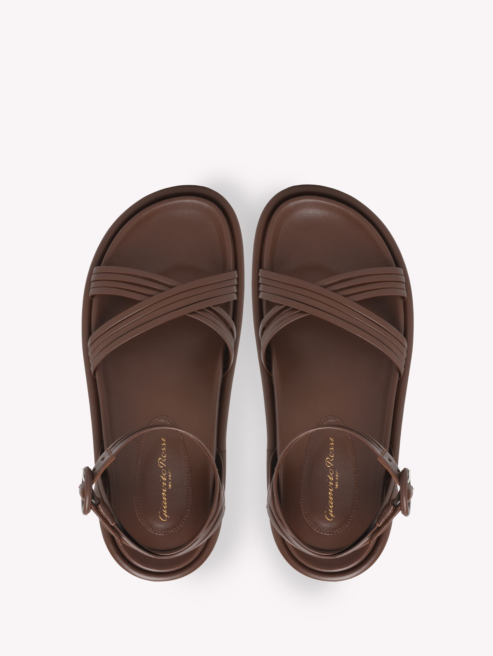 Gianvito Rossi Lianne Flat, Alternate, color, Brown Nappa