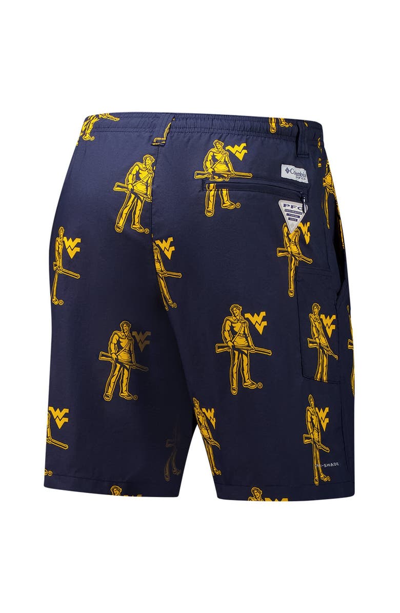 Columbia Men's Columbia Navy West Virginia Mountaineers Backcast III Printed Short, Alternate, color, Navy