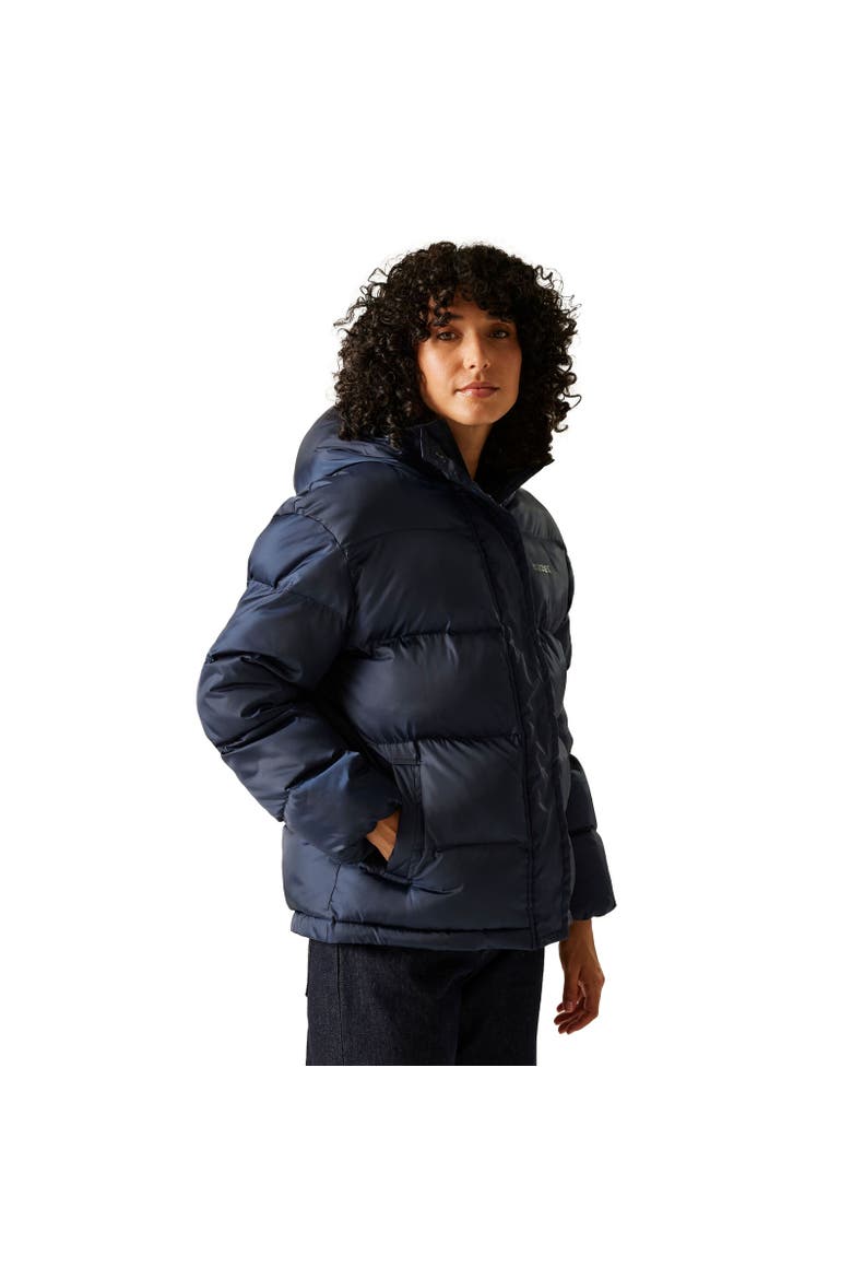 Orla Kiely Flowers Quilted Oversized Jacket, Alternate, color, Navy