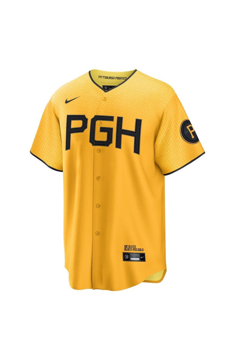 Nike Men's Nike Roberto Clemente Gold Pittsburgh Pirates City Connect Replica Player Jersey, Alternate, color, Gold
