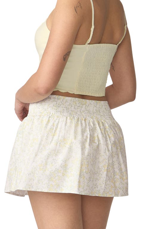 Florence By Mills Smocked Mini Skort In White