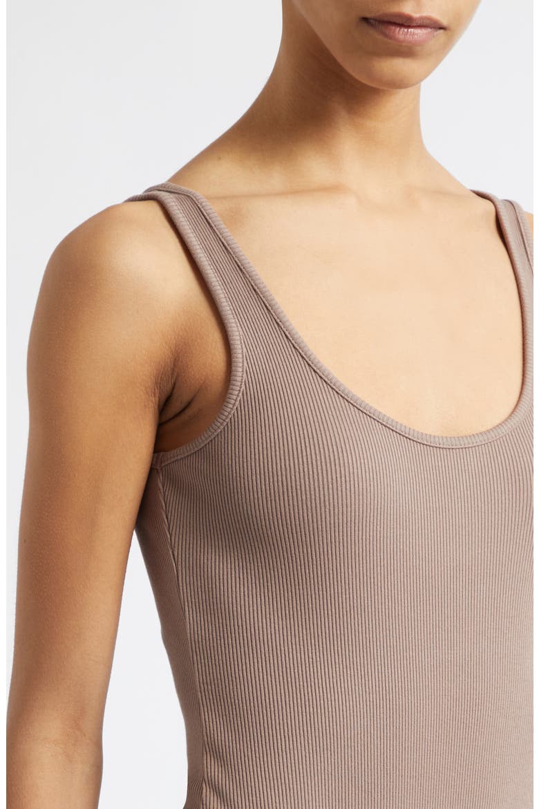 Nica Scoop Neck Tank Bodysuit, Alternate, color, CARDAMOM