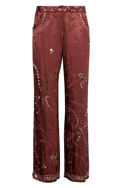 Brity Sequin Wide Leg Pants