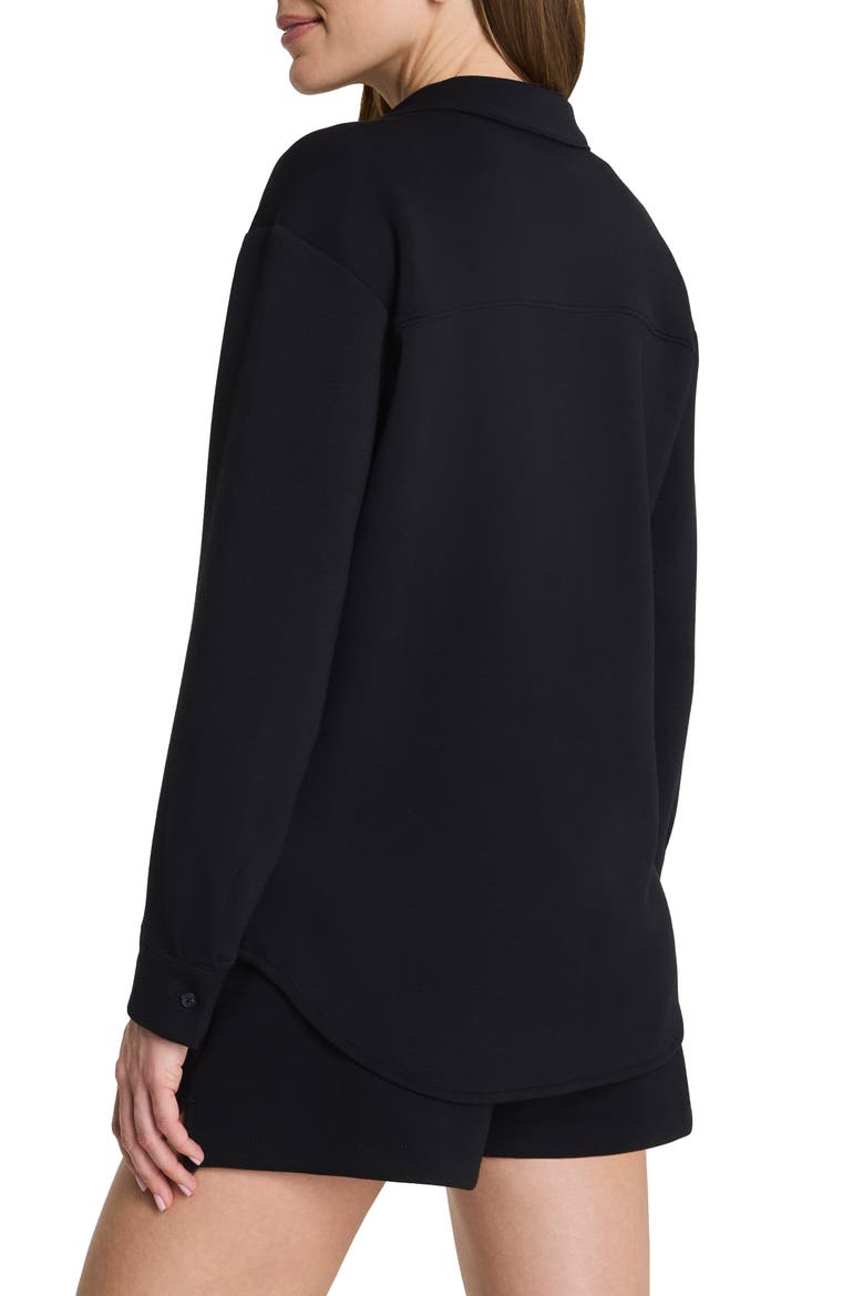 AirEssentials Oversize Button-Up Shirt, Alternate, color, VERY BLACK