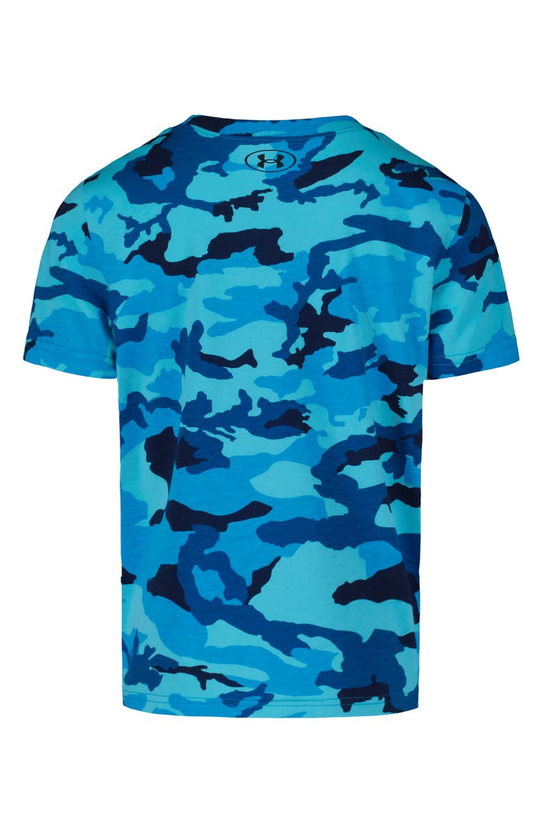 Under Armour Kids' Woodland Camo Performance T-Shirt, Alternate, color, Fresco Blue