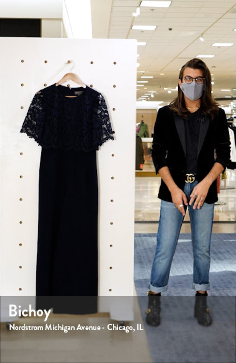 Lace Overlay Wide Leg Jumpsuit, sales video thumbnail