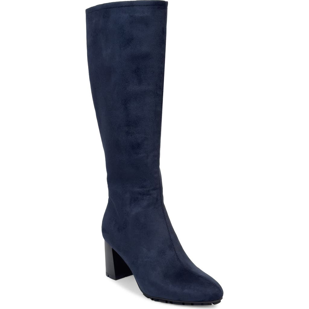Aerosoles Brynn Block Heel Boot In Blue