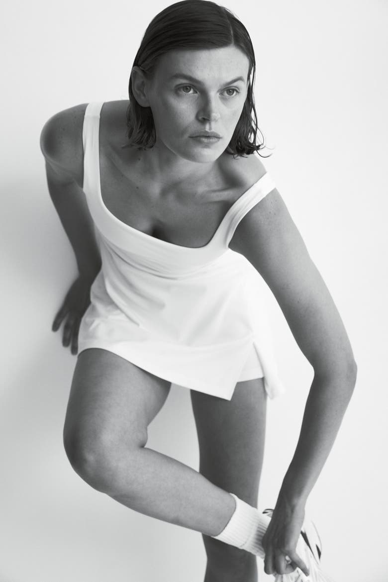 Tennis Dress With Softmove, Alternate, color, White