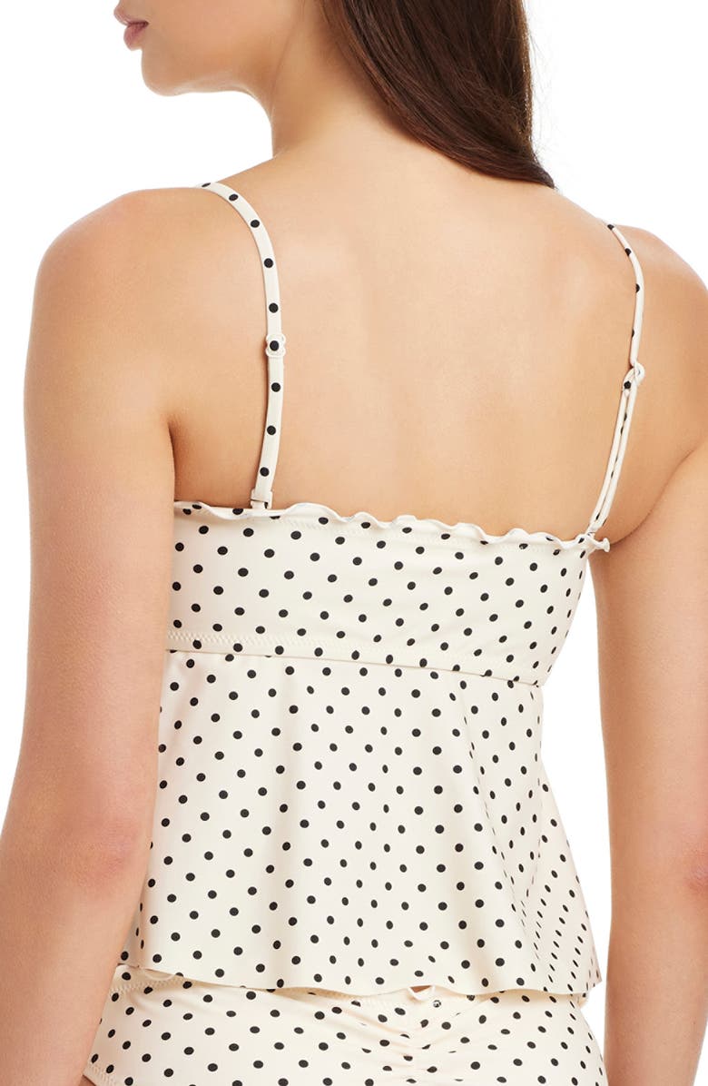 Sanctuary Merrow Polka Dot Bandeau Tankini Top, Alternate, color, 