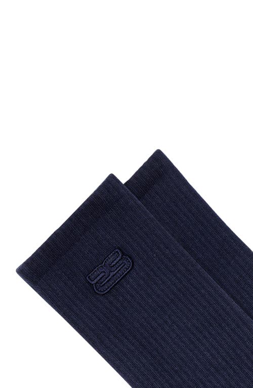 Sandro Embroidered Socks In Royal Blue