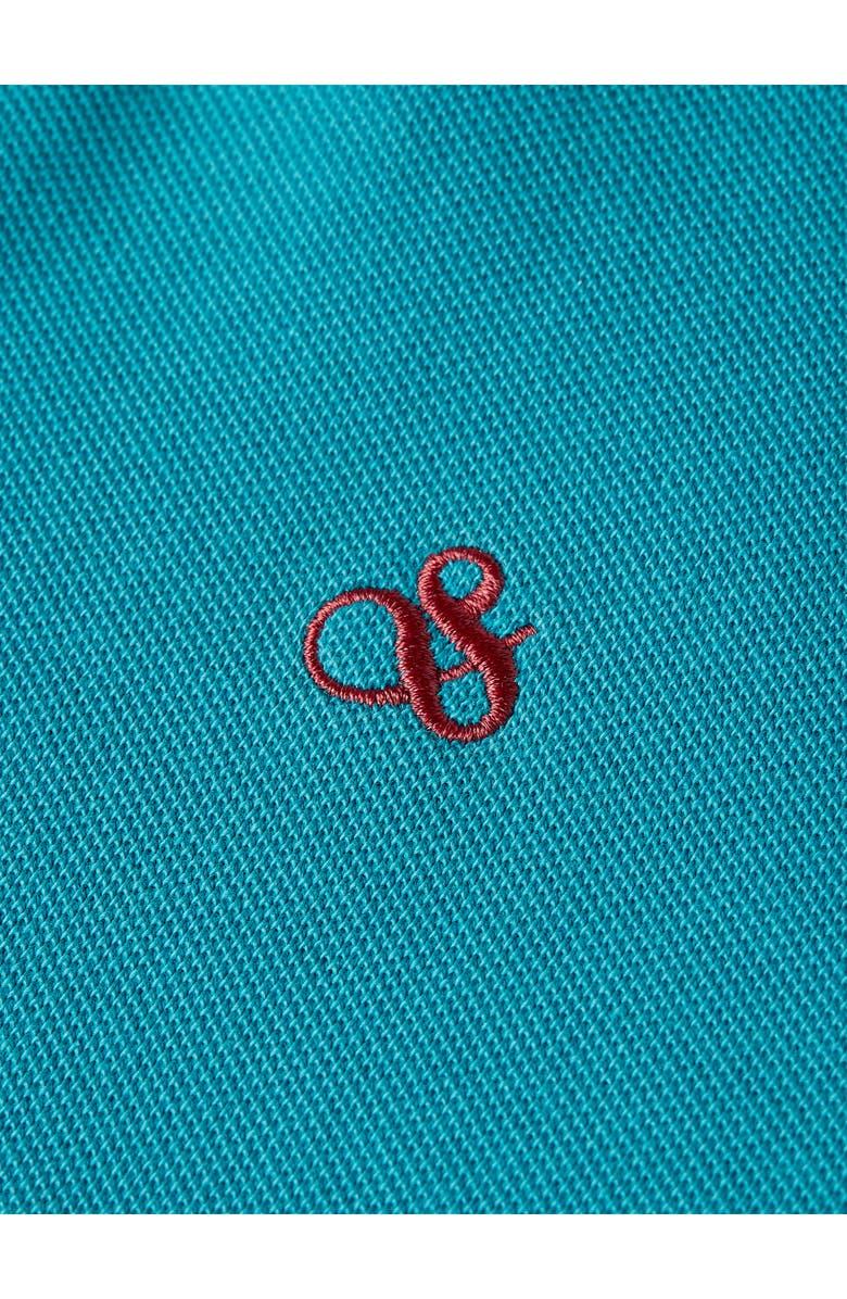 Scotch 
Soda Kids
 Logo Embroidered Piqué Polo, Alternate, color, Tahitian Teal