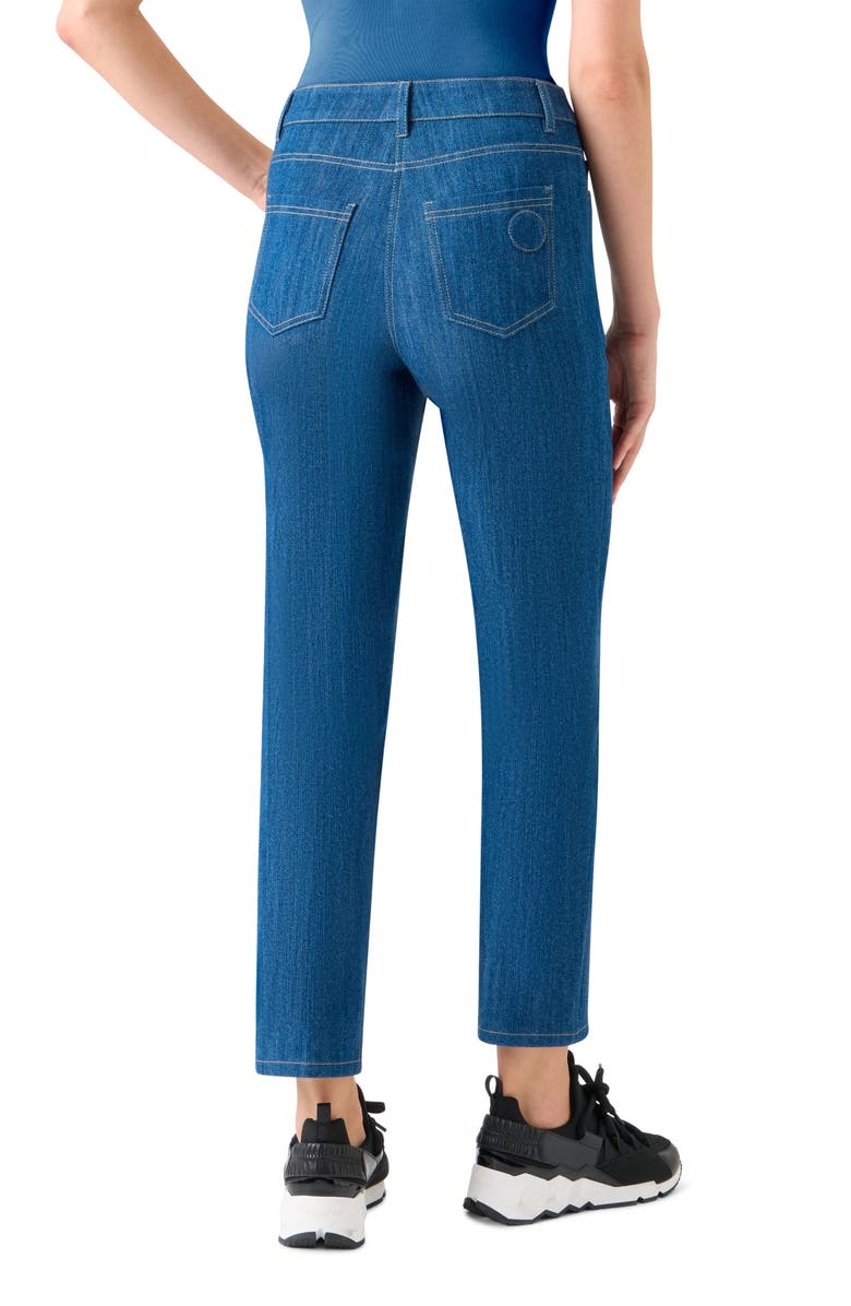 Akris punto Ankle Narrow Leg Jeans, Alternate, color, Medium Blue Denim