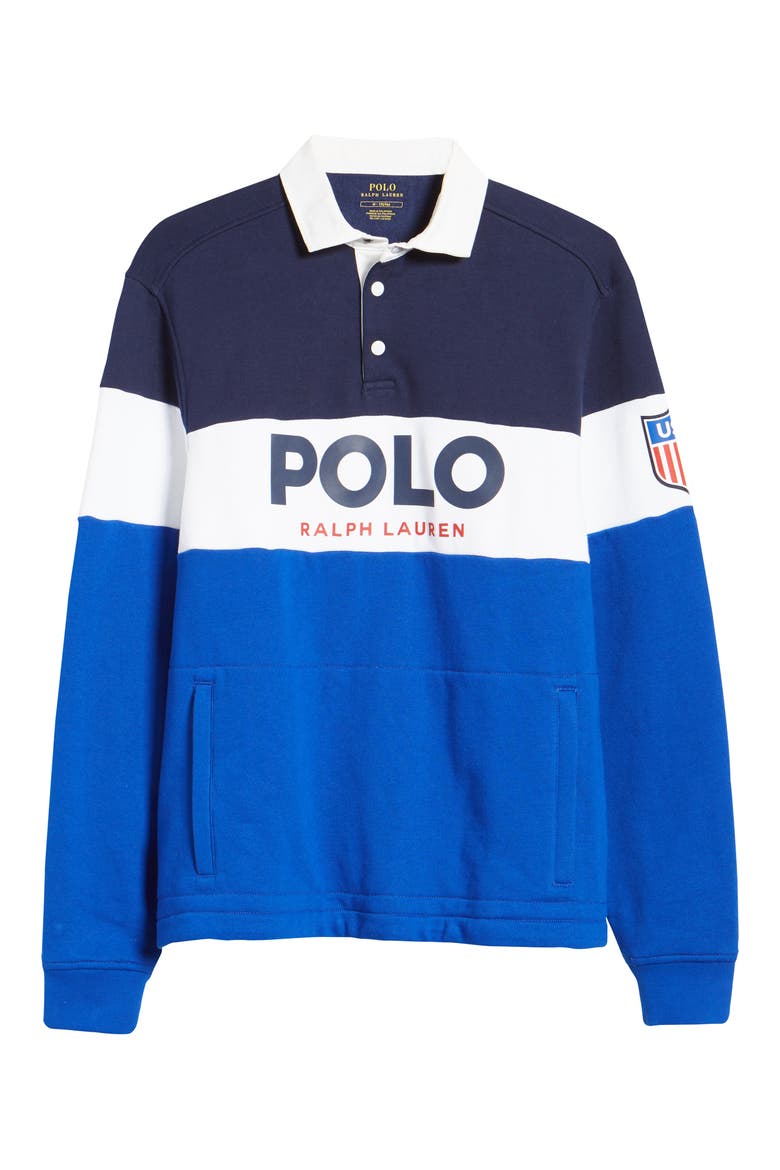 Colorblock Rugby Polo, Alternate, color, NEWPORT NAVY MULTI