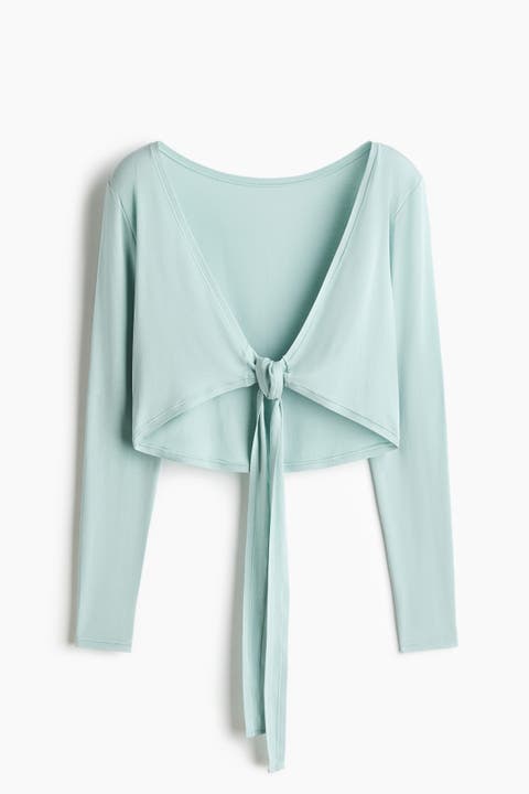 Cropped Long-sleeved Yoga Top