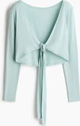 H&M Cropped Long-sleeved Yoga Top