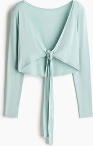 H&M Cropped Long-sleeved Yoga Top