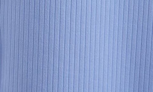 Shop Zella Girl Kids' All In Ribbed High Waist Flare Leggings In Blue Hydrangea