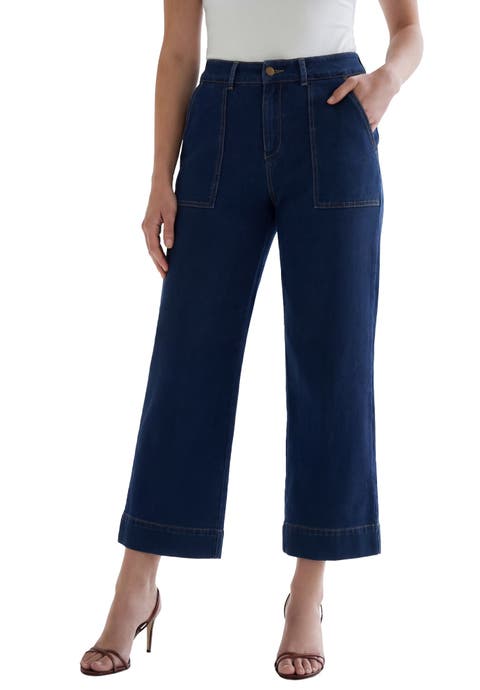 Utility Flare Ankle Pants With Button Fly Waistband