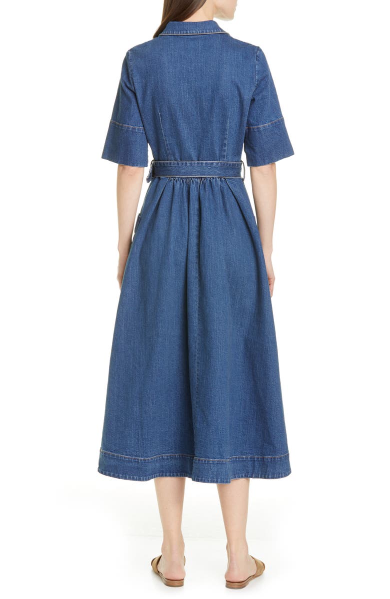 CO Denim Midi Shirtdress, Alternate, color, 