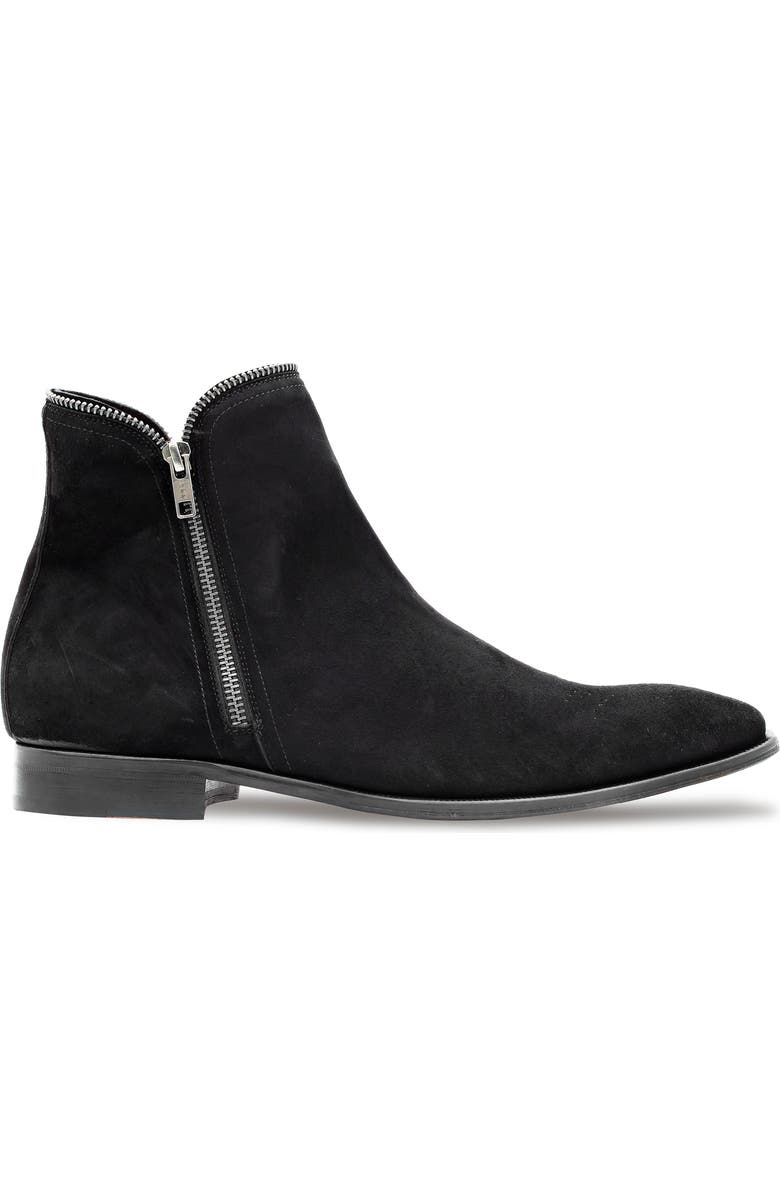 Mezlan Moretti Suede Zip Boot, Alternate, color, Black