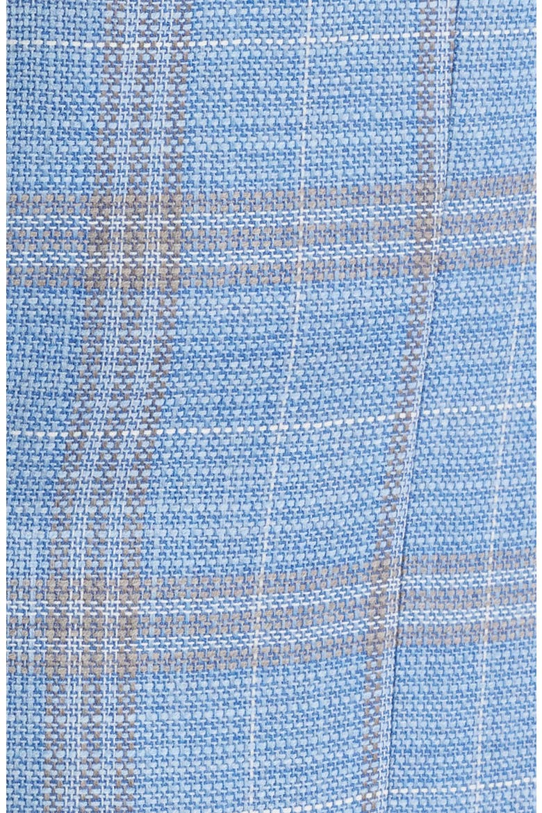 Midland Contemporary Fit Plaid Slub Wool Sport Coat, Alternate, color, LIGHT BLUE