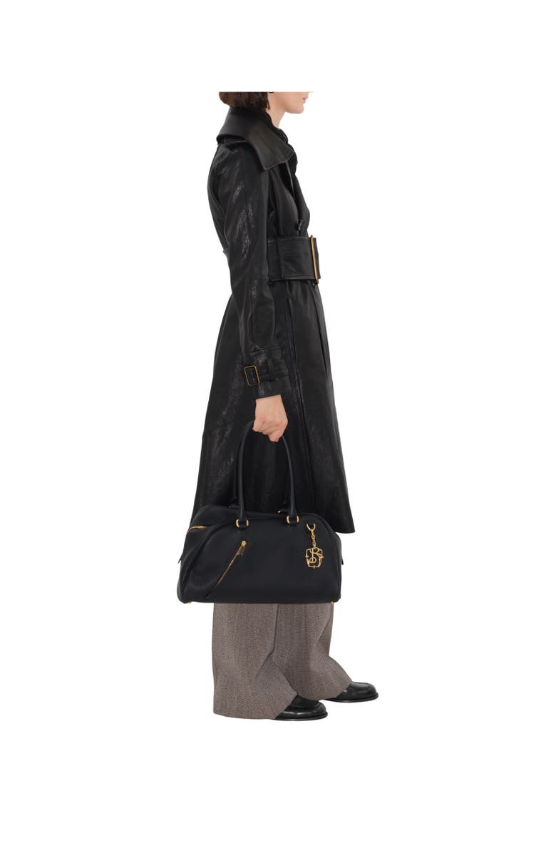 Burberry Leather Coat, Alternate, color, 