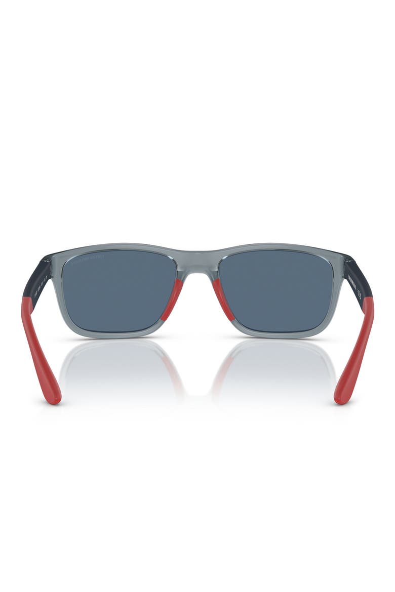 48mm Pillow Sunglasses, Alternate, color, SHINY BLUE / DARK BLUE