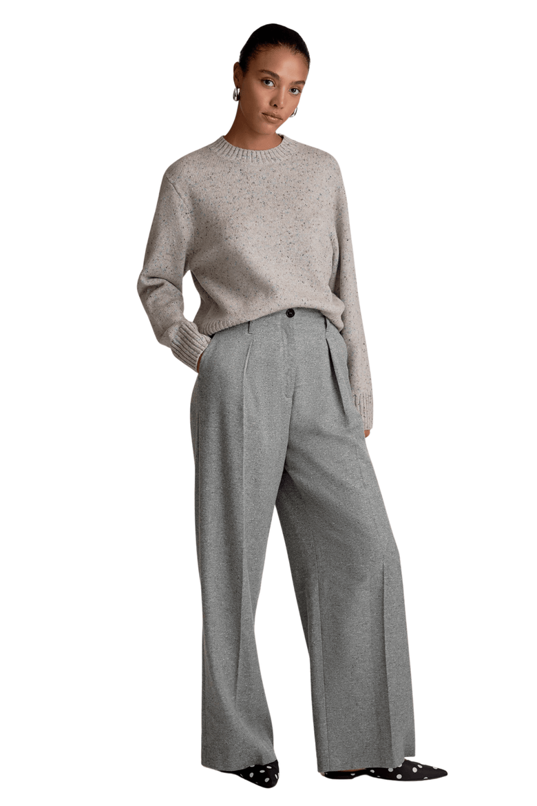 Maura Confetti Wool Sweater, Alternate, color, Cinder