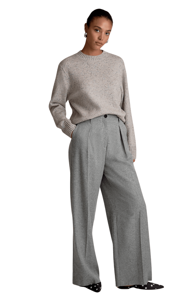 M.M.LaFleur Maura Confetti Wool Sweater, Alternate, color, Cinder