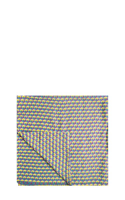 La Doublej Large Tablecloth (180x350) Cubo Giallo/fuxsia In Cubo Giallo/fuxsia