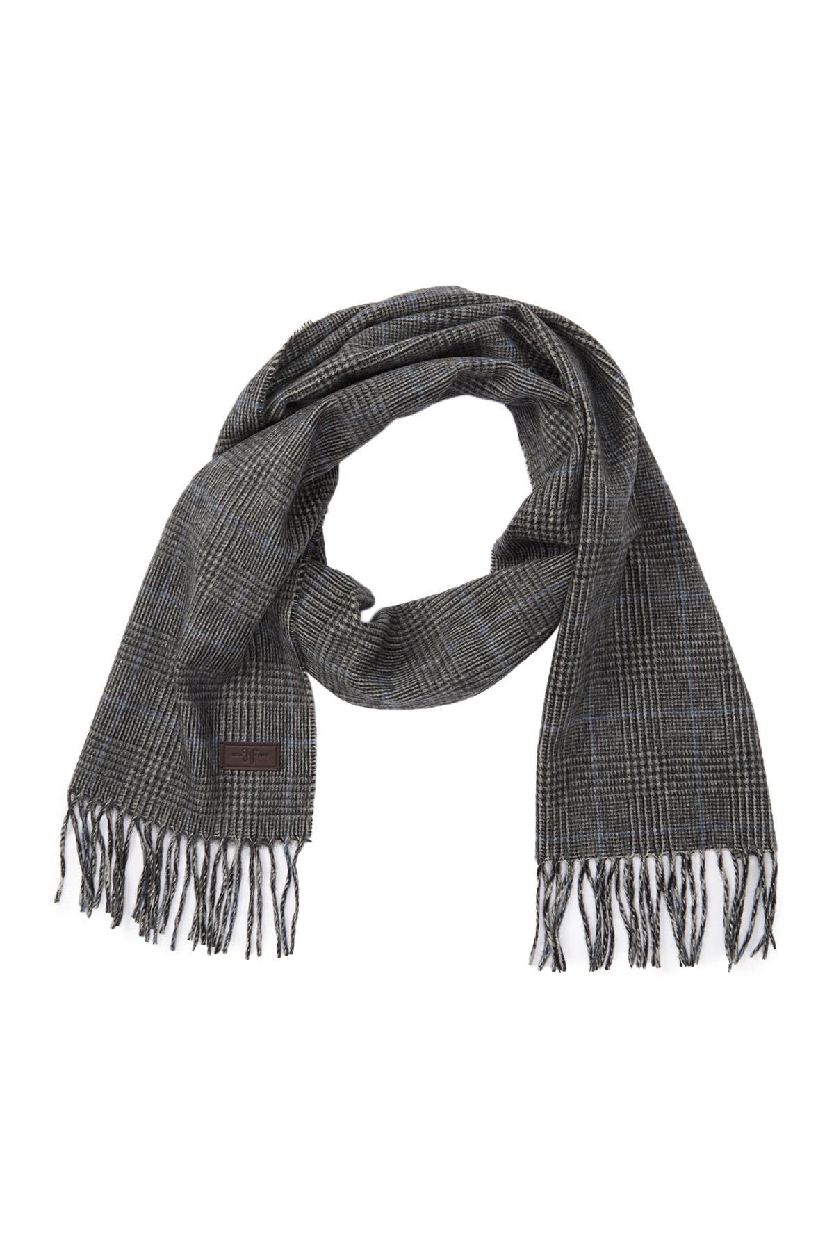 Hickey Freeman Glen Plaid Cashmere Scarf