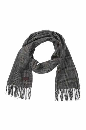 Hickey Freeman Glen Plaid Cashmere Scarf