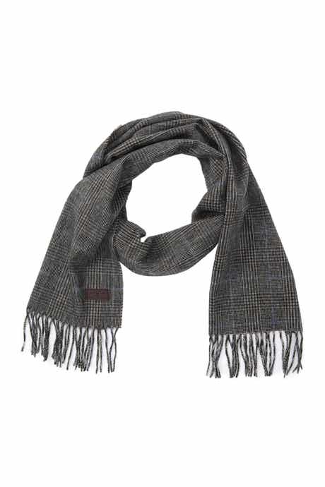Hickey Freeman Glen Plaid Cashmere Scarf