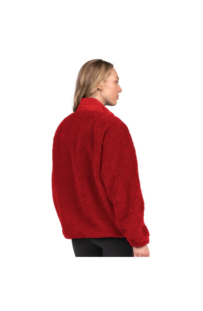 STARTER Women's Starter Scarlet San Francisco 49ers On the Ball Sherpa Jacket, Alternate, color, Scarlet