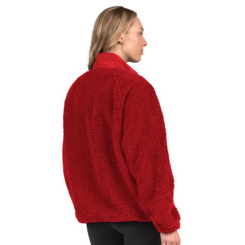 Starter Scarlet San Francisco 49ers On The Ball Sherpa Jacket In Red