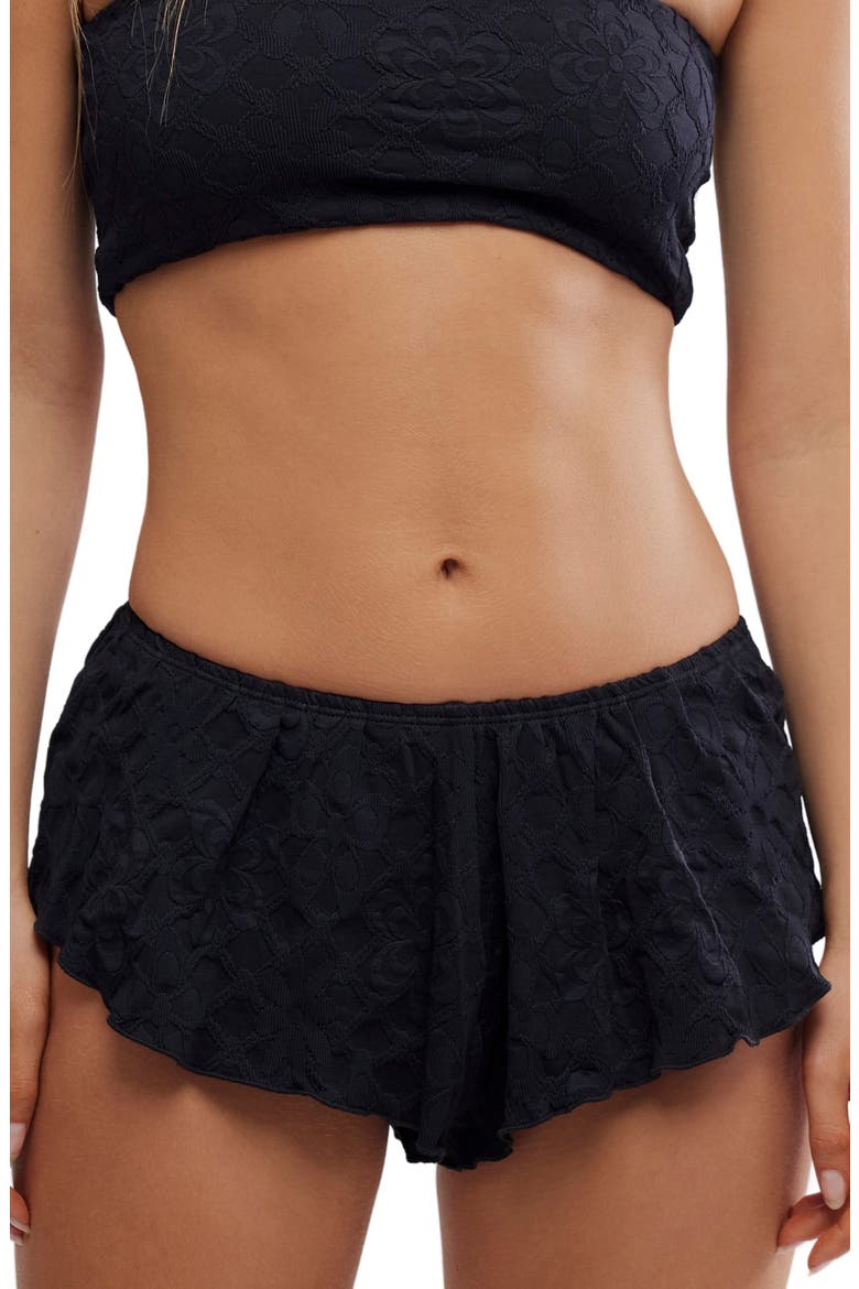 Alma Flutter Bikini Bottoms, Main, color, BLACK
