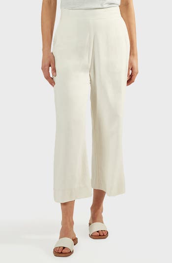 Matty M . Magnolia Linen Blend Culottes In White