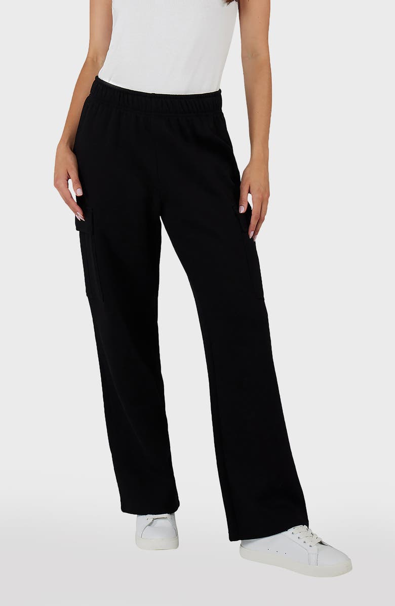 matty m. William Straight Leg Cargo Pants, Main, color, Black