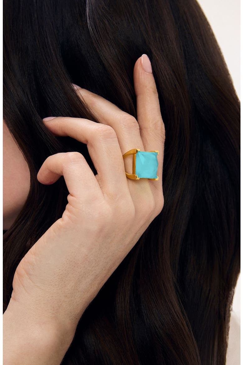 Plaza Ring, Alternate, color, IRIDESCENT TURQ/ GOLD