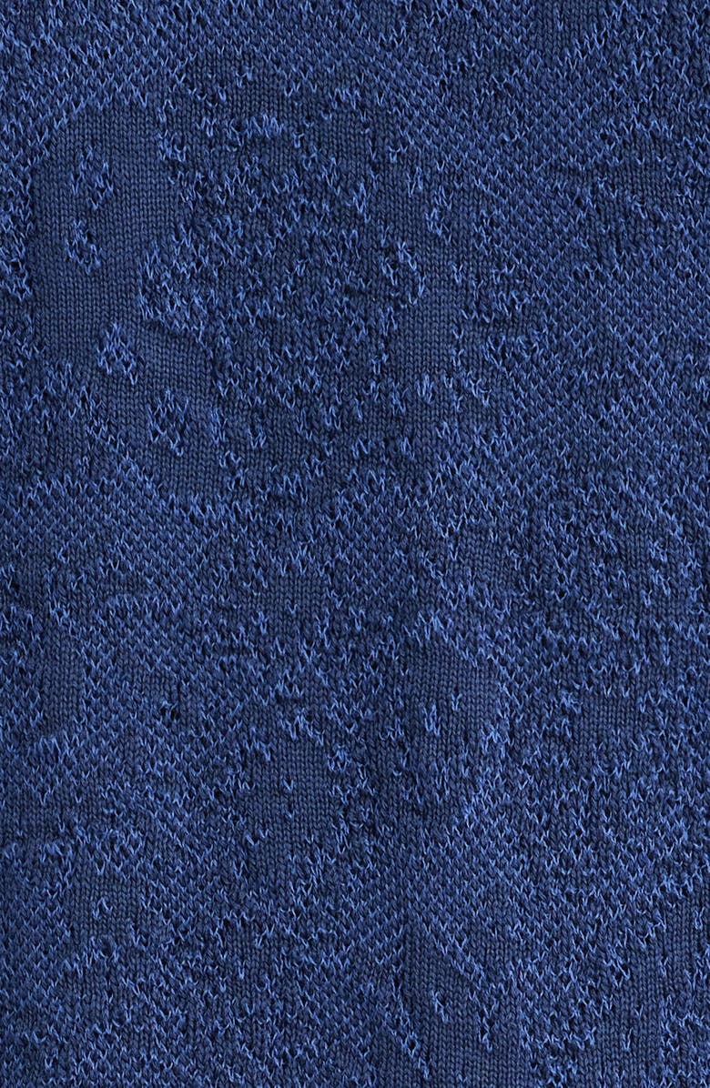 Etro Floral Paisley Jacquard Cotton Crewneck Sweatshirt, Alternate, color, Blue