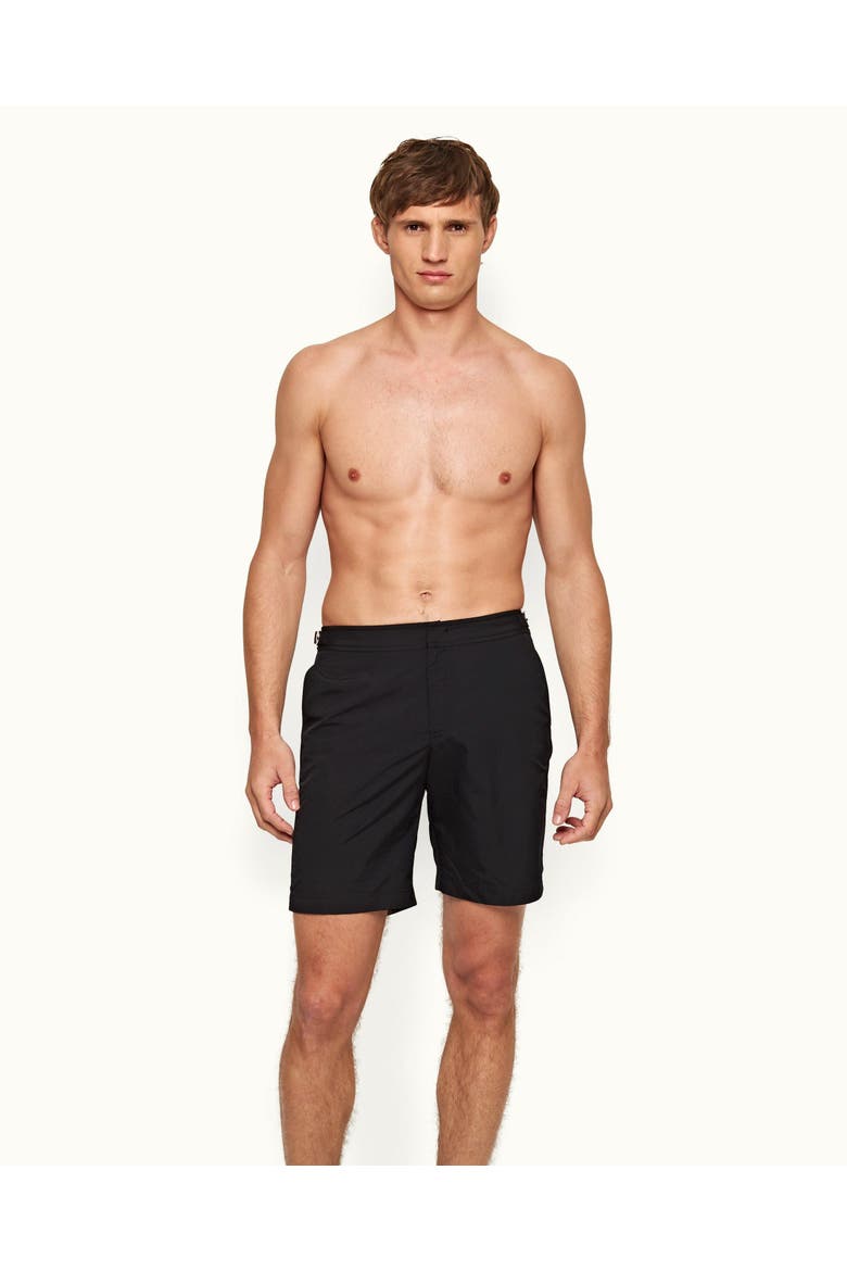Dane Longest-Length Swim Shorts, Main, color, Black