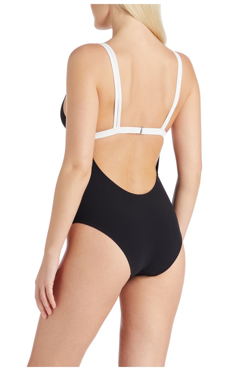 VALIMARE Aruba Double Strap One-piece Swimsuit, Alternate, color, Black